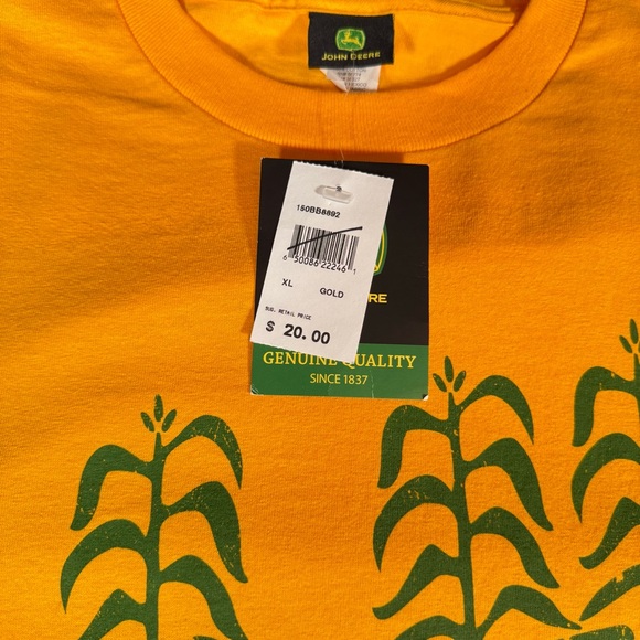 John Deere Growing Up Country T Shirt Mens XL Gold NEW - Picture 3 of 8